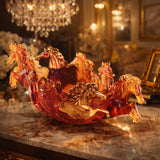 Poseidon Amber & Gold Centerpiece Bowl