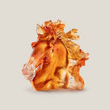 Thoroughbred Amber Horse Head Sculpture