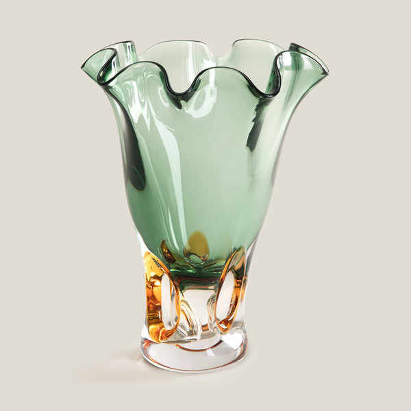 Emeralis Green & Amber Vase L