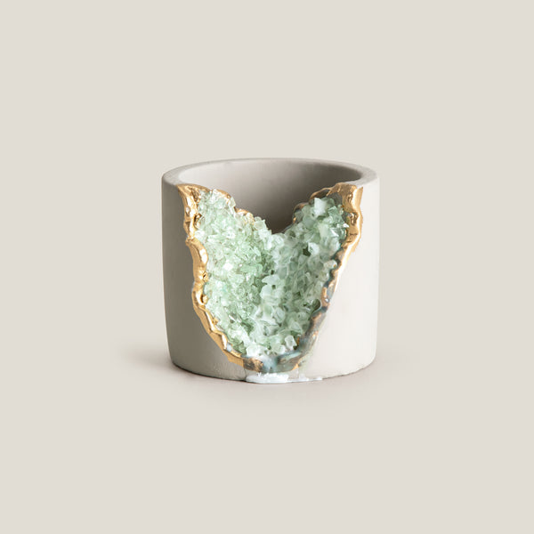 Quartzelle Green Jar Candle