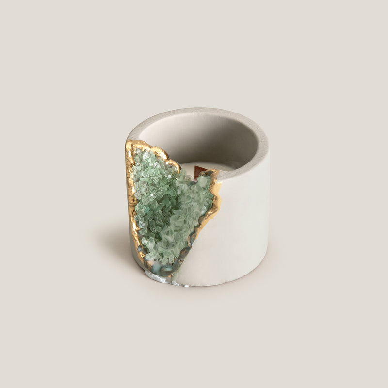 Quartzelle Green Jar Candle