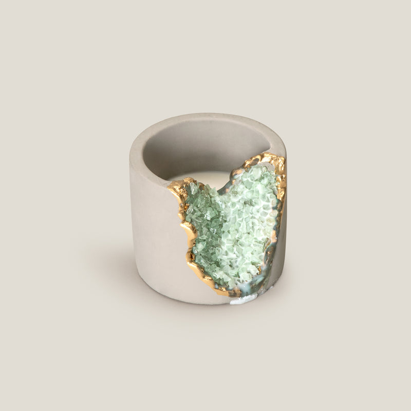 Quartzelle Green Jar Candle