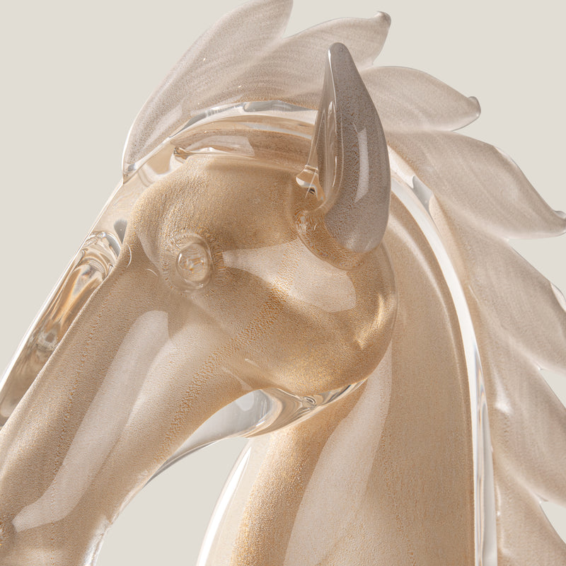 Duccio Di Segna Grandeur White Horse Head Sculpture
