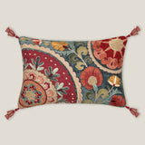 Aria Blue Emb. Cushion Cover