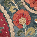 Aria Blue Emb. Cushion Cover