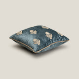 Eden Blue Emb. Cushion Cover