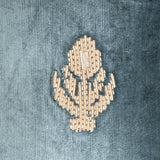 Eden Blue Emb. Cushion Cover