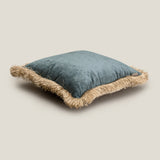 Fiona Blue & Yellow Reversible Cushion Cover