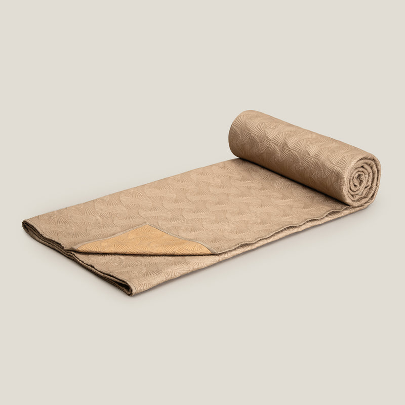Eleanor Yellow & Beige Reversible Bedspread