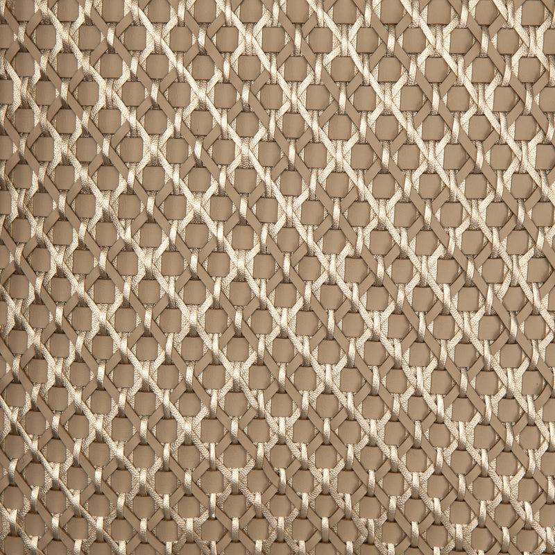 Lattice Beige & Gold Woven Cushion Cover