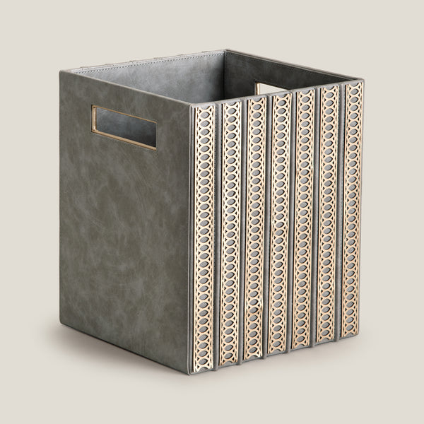 Lexus Grey & Dull Gold Dustbin