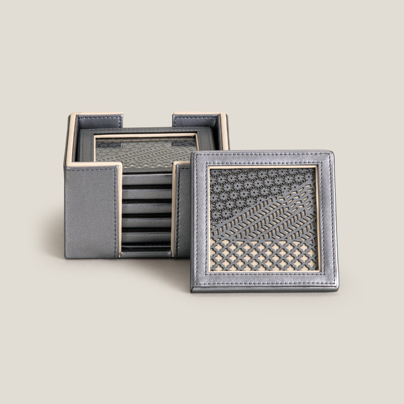 Lumina Beige & Grey Coaster Set of 6