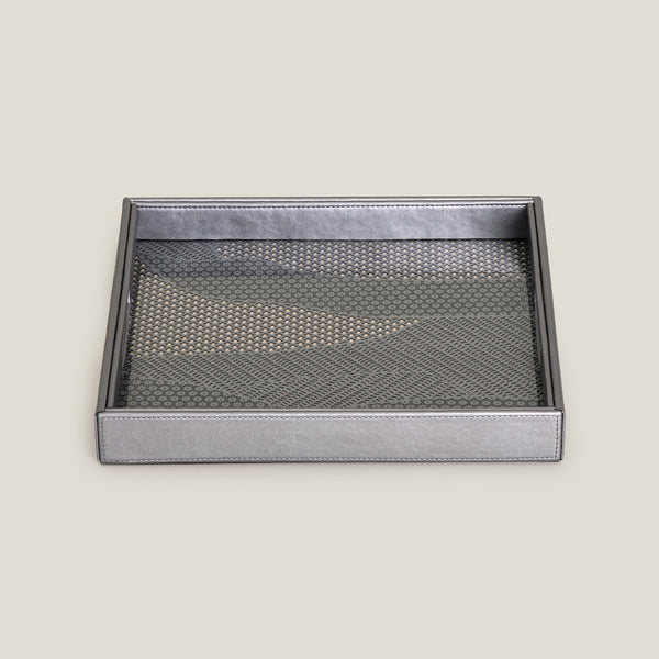 Lumina Beige & Grey Square Serving Tray