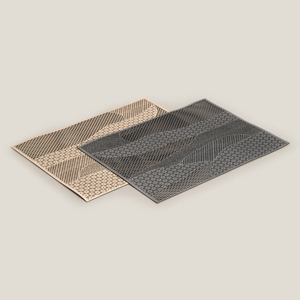 Lumina Beige & Dull Gold  Placemat Set of 2