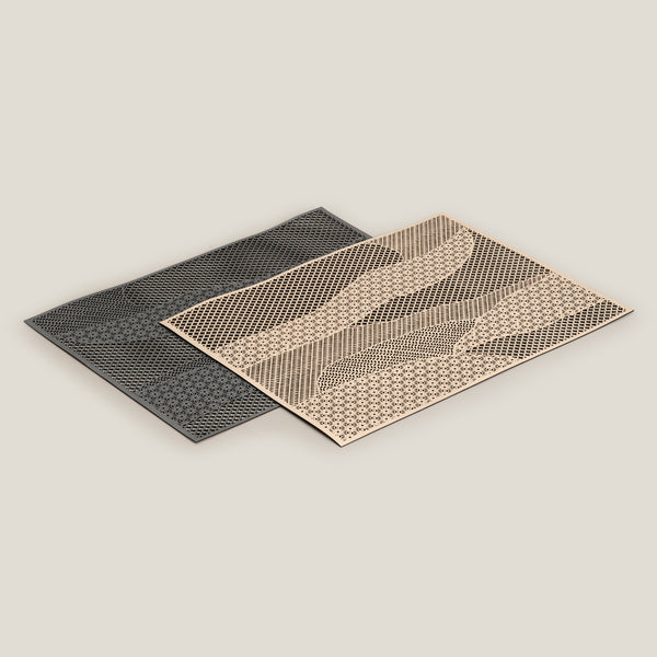 Lumina Beige & Dull Gold  Placemat Set of 2