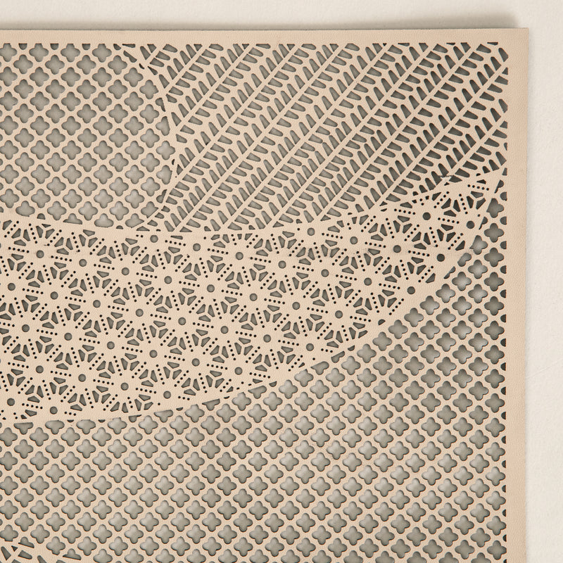 Lumina Beige & Dull Gold  Placemat Set of 2