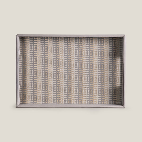 Eclair Grey & Gold Serving Tray