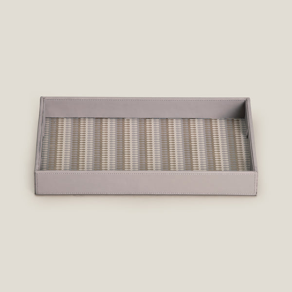 Eclair Grey & Gold Serving Tray