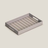 Eclair Grey & Gold Serving Tray