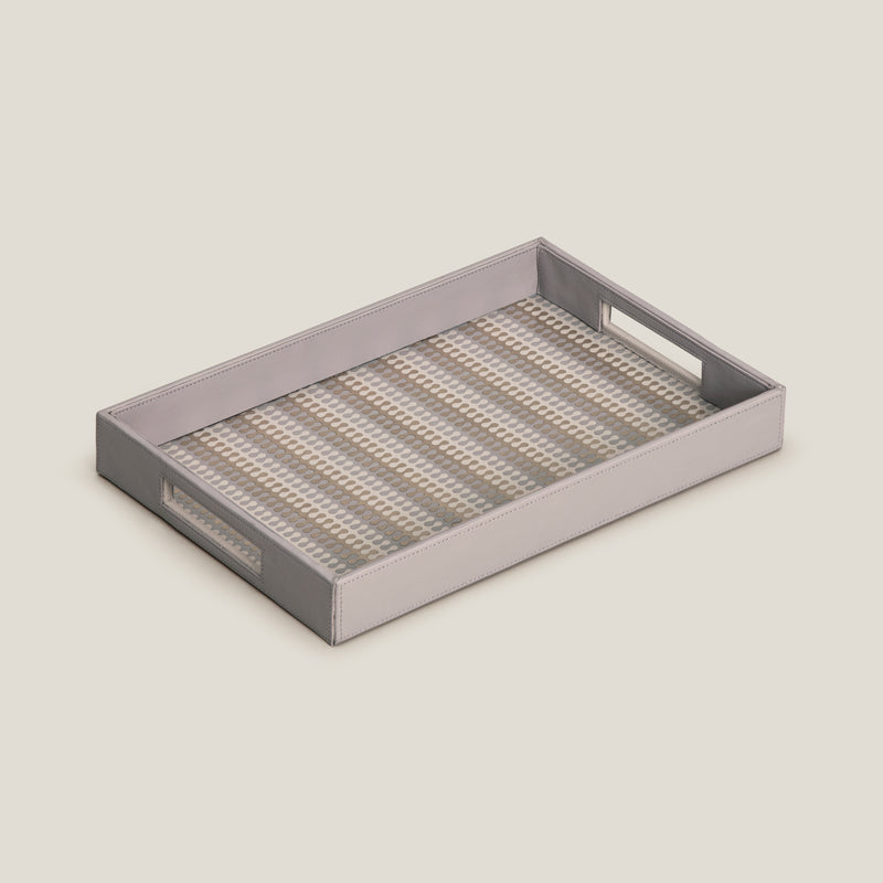 Eclair Grey & Gold Serving Tray