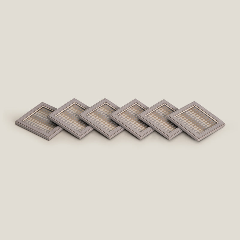 Eclair Grey & Gold Coaster Set of 6