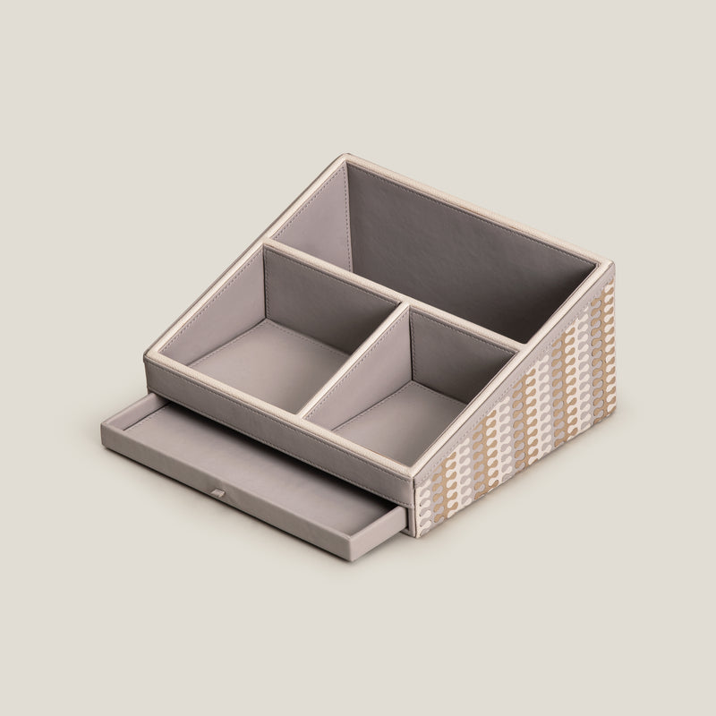 Eclair Grey & Gold Desk Set