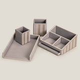 Eclair Grey & Gold Desk Set