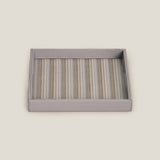 Eclair Grey & Gold Square Serving Tray