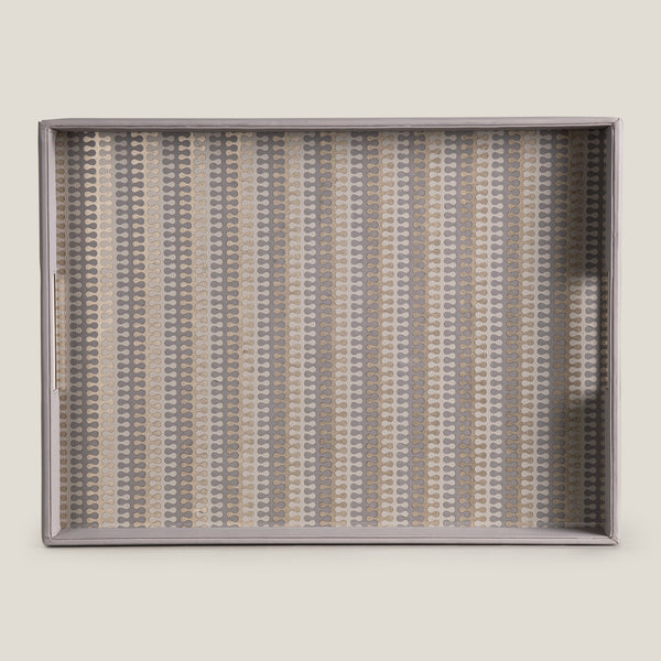 Eclair Grey & Gold Placing Serving Tray