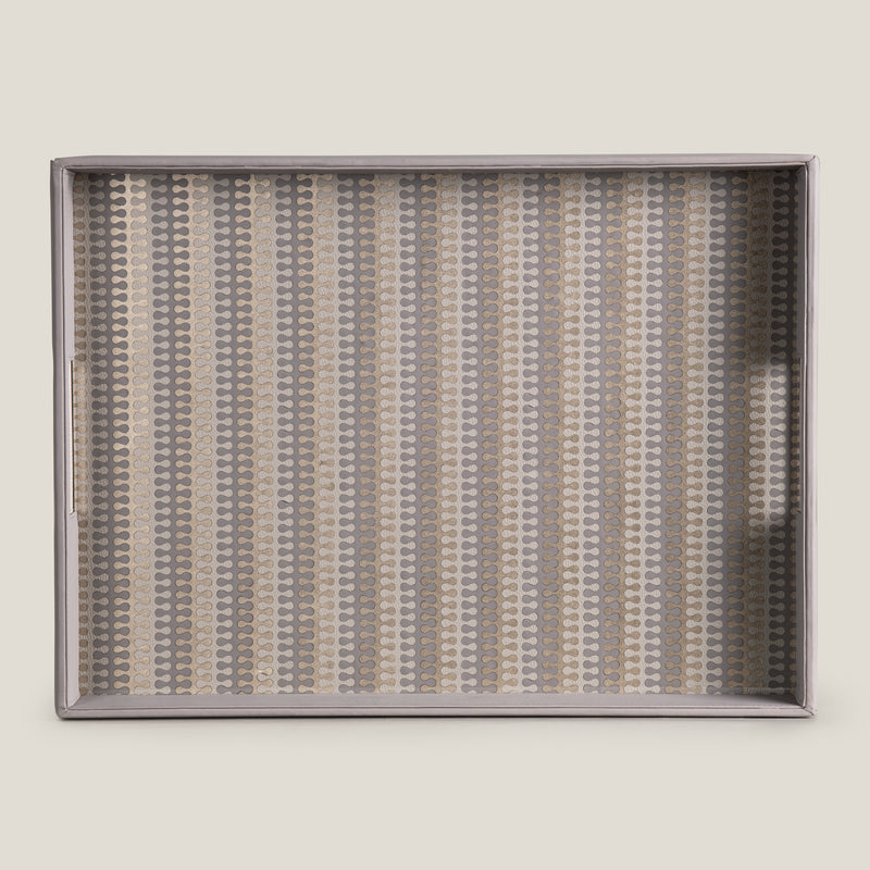 Eclair Grey & Gold Placing Serving Tray