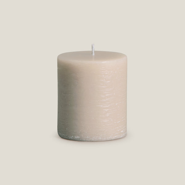 Everly Beige Pillar Candle S