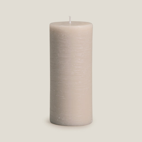 Everly Beige Pillar Candle L