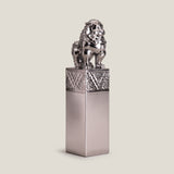 Foo Dog Silver Sculpture Large