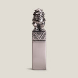 Foo Dog Silver Sculpture Large