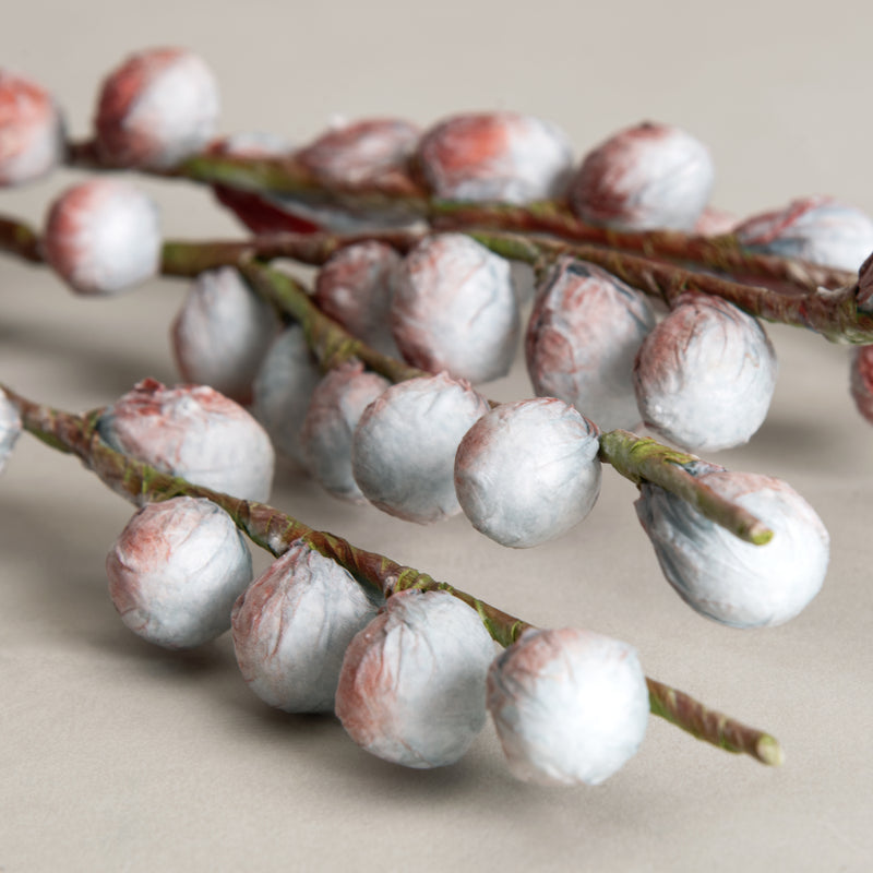 Blue & Orange Berry Branch Foam Flower
