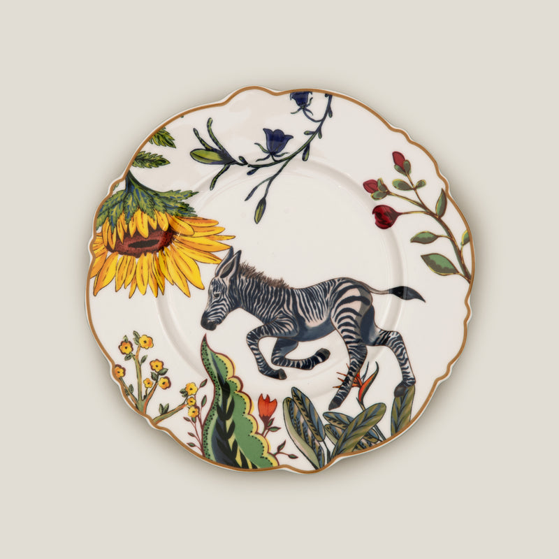 Jenna Clifford Leopard & Zebra Quarter Plate Set of 4