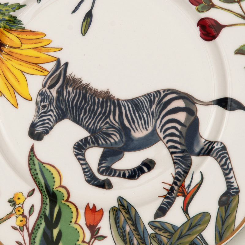 Jenna Clifford Leopard & Zebra Quarter Plate Set of 4