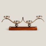 Gallant Nickel & Gold Candle Holder