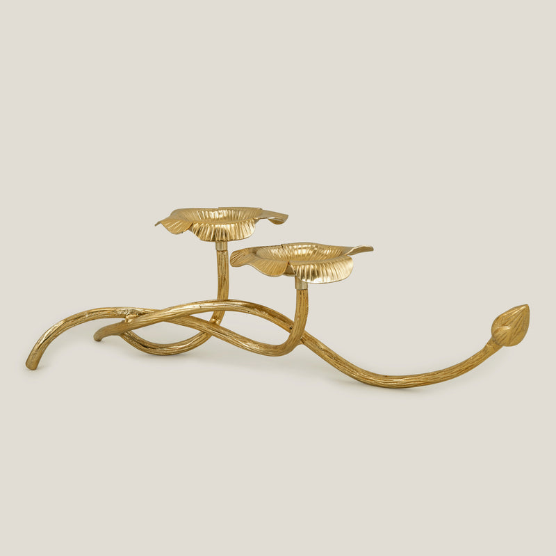 Sonnet Gold & Bronze Candle Holder