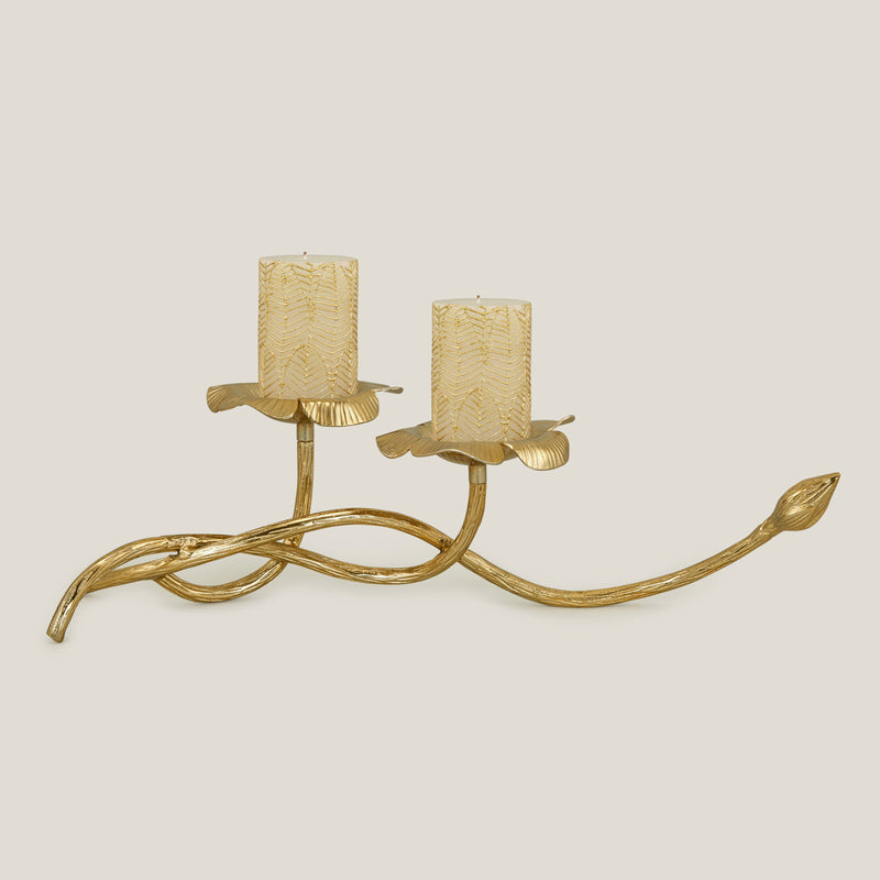 Sonnet Gold & Bronze Candle Holder