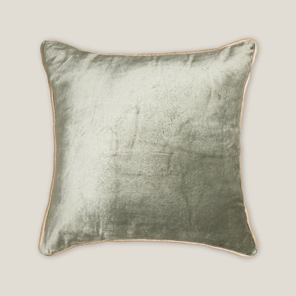 Emma Light Green Emb. Cushion Cover