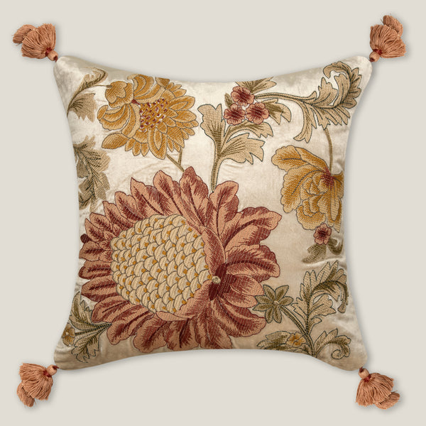 Amelia Off White Emb. Cushion Cover