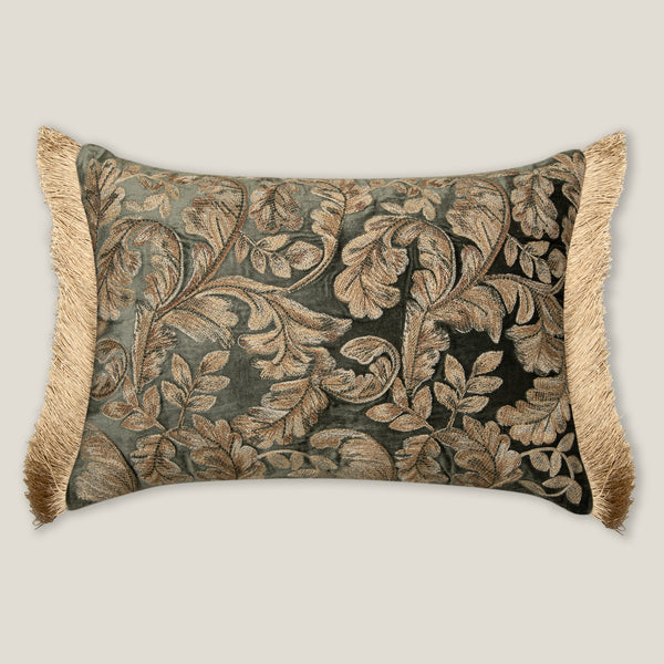 Eliana Dark Green Emb. Cushion Cover