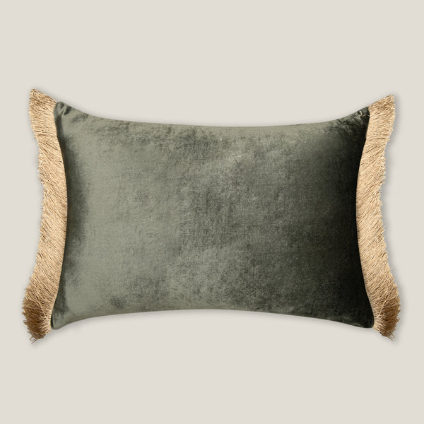 Eliana Dark Green Emb. Cushion Cover