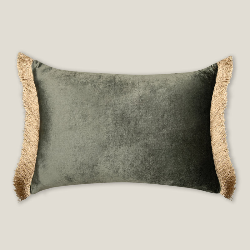Eliana Dark Green Emb. Cushion Cover