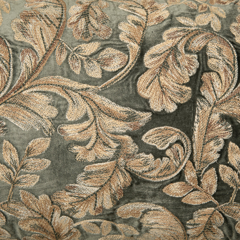 Eliana Dark Green Emb. Cushion Cover