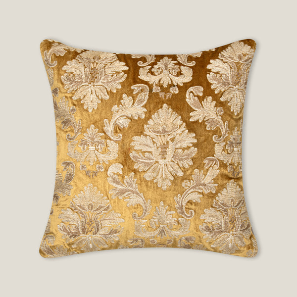 Hazel Yellow Emb. Cushion Cover