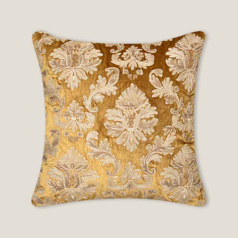 Hazel Yellow Emb. Cushion Cover
