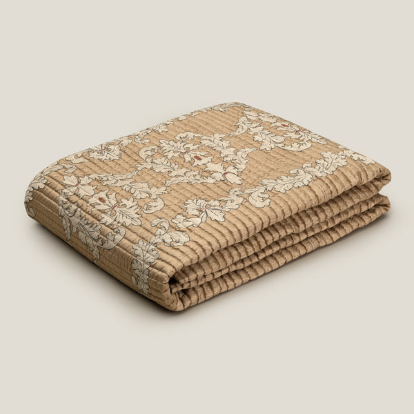 Elena Beige Emb. Bedspread