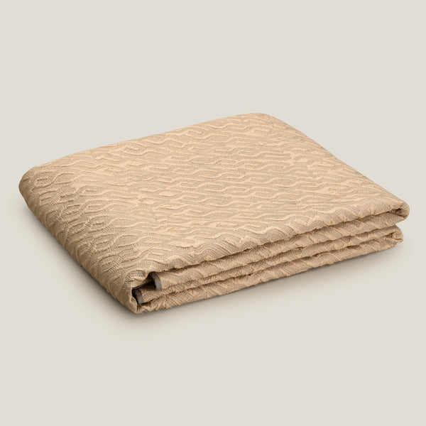 Stella Blue & Off White Reversible Bedspread